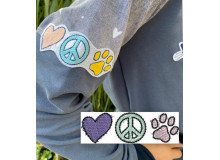 Stickdatei - Love Peace Paw